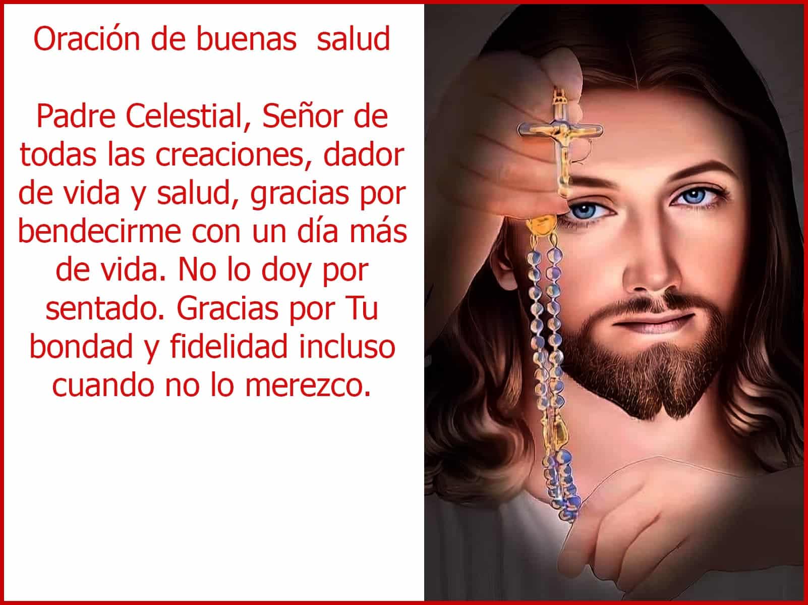 oracion por nuestra salud 